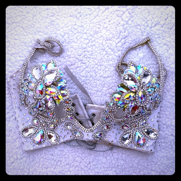 COPY - Rhinestone rave bra - Picture 2 of 4